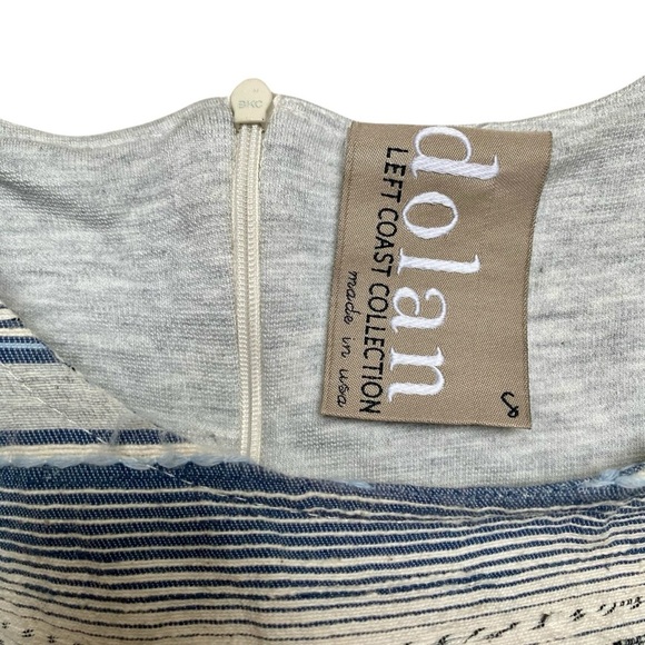 Anthropologie Dolan Left Coast Blue-Gray Embroidered High-Low Dress Size S Boho - Picture 13 of 15